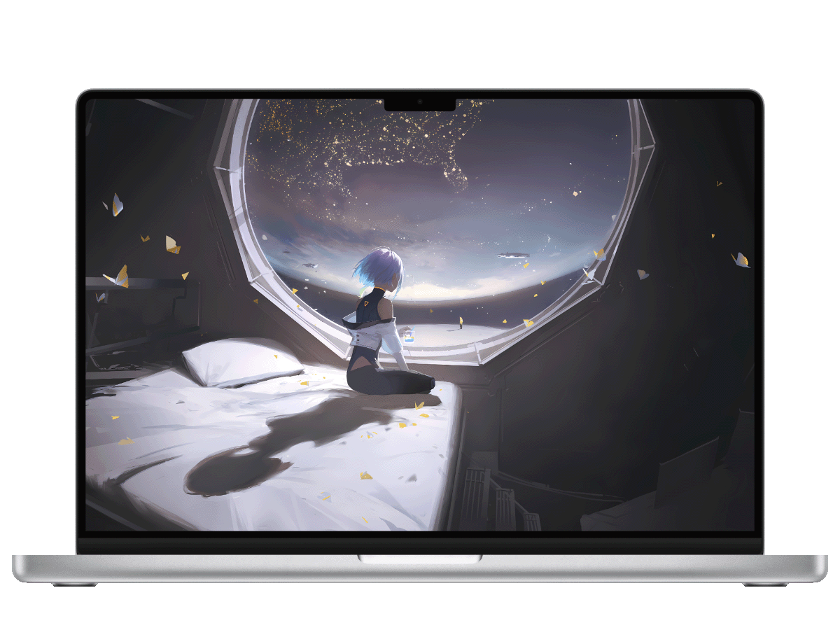 4K高清壁纸-赛博朋克《边缘行者》船舱中的女孩。