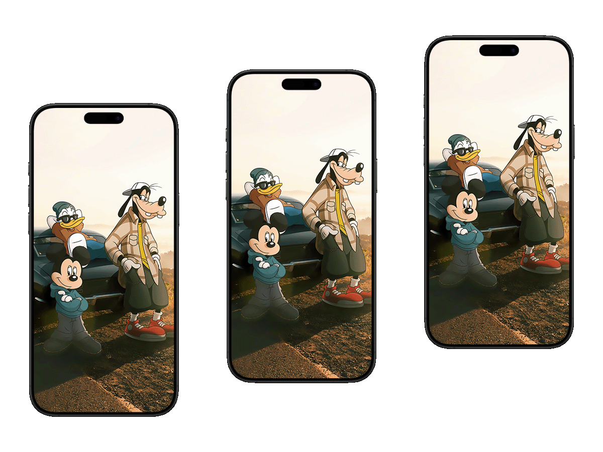 余晖中的同框-迪士尼经典角色的随性一刻