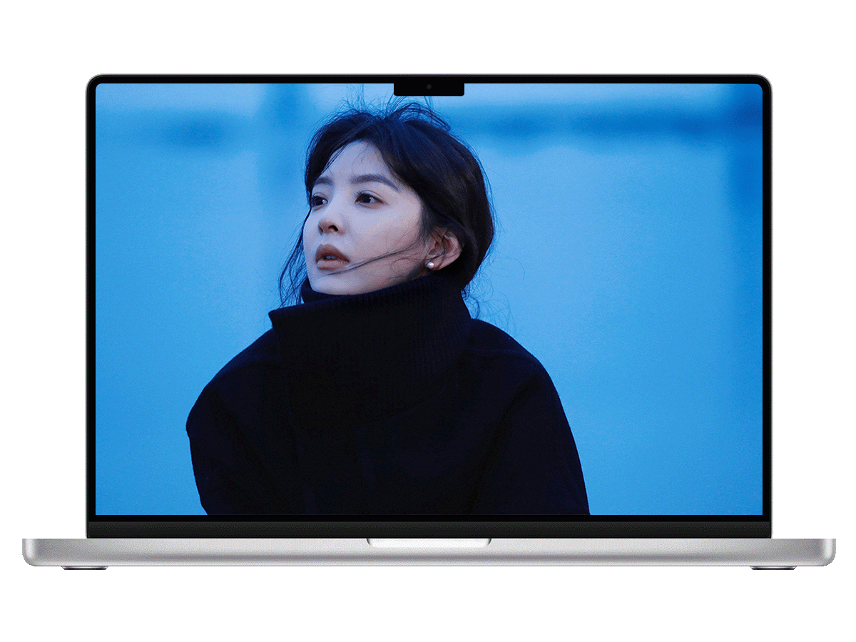 蓝调时光-章若楠的静谧遐思电脑壁纸