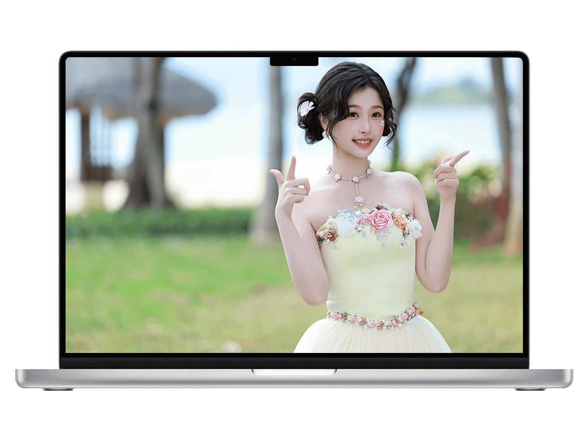 虞书欣绿野仙踪-花饰裙间的少女俏皮秀 电脑壁纸