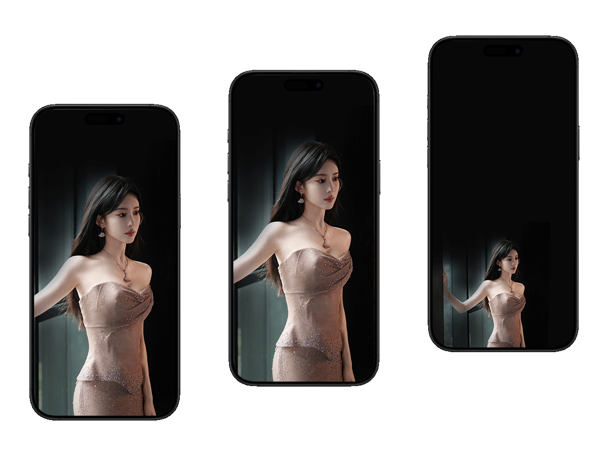 孟子义幽光映影-璀璨抹胸裙的魅力瞬间 手机壁纸