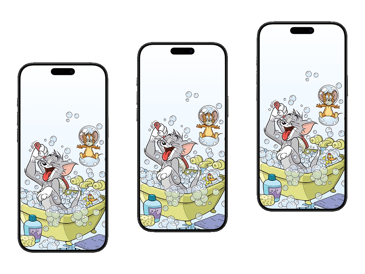 泡泡浴缸里-汤姆杰瑞的奇妙派对 手机壁纸