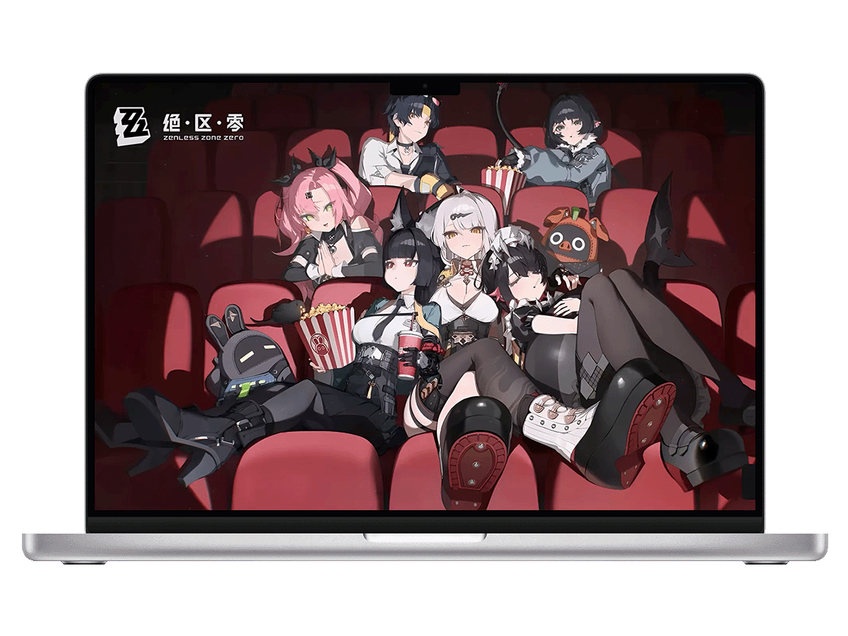 绝区零团建现场-影院排排坐，爆米花管够！电脑动态壁纸