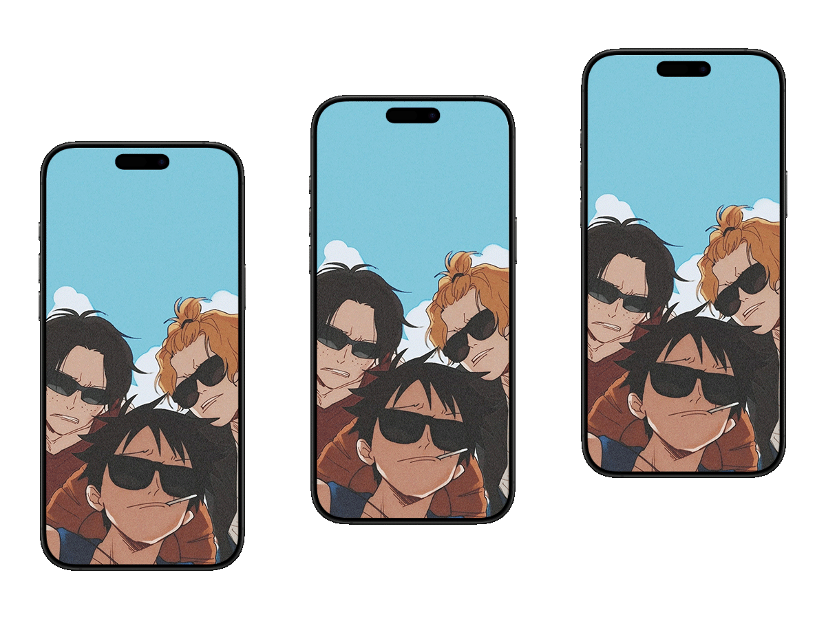 《海贼王》名场面：ASL 的青春墨镜 “自拍” 手机壁纸