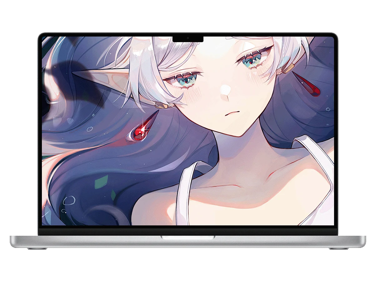 茉莉莲-银白发丝里，藏着的幽谧心事 电脑壁纸