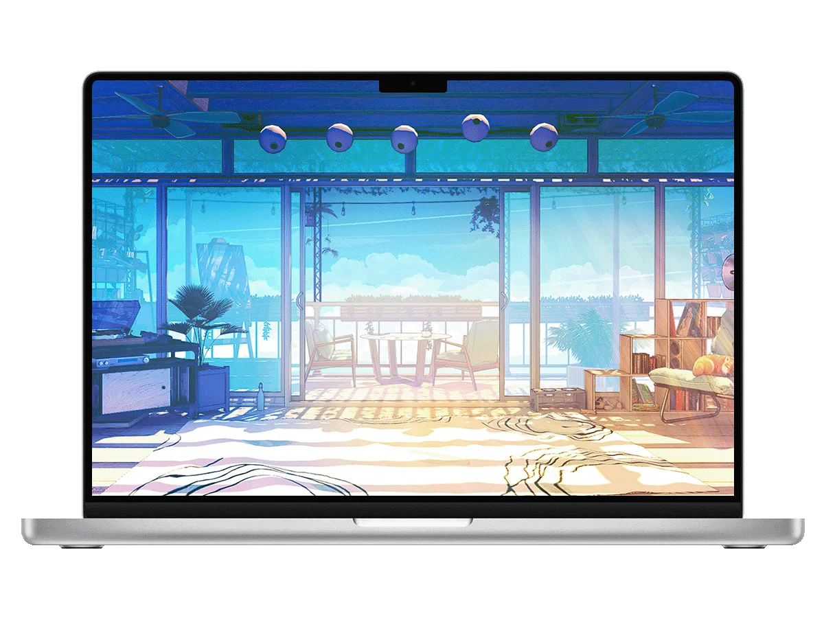 阳光满溢的治愈系露台客厅 电脑壁纸