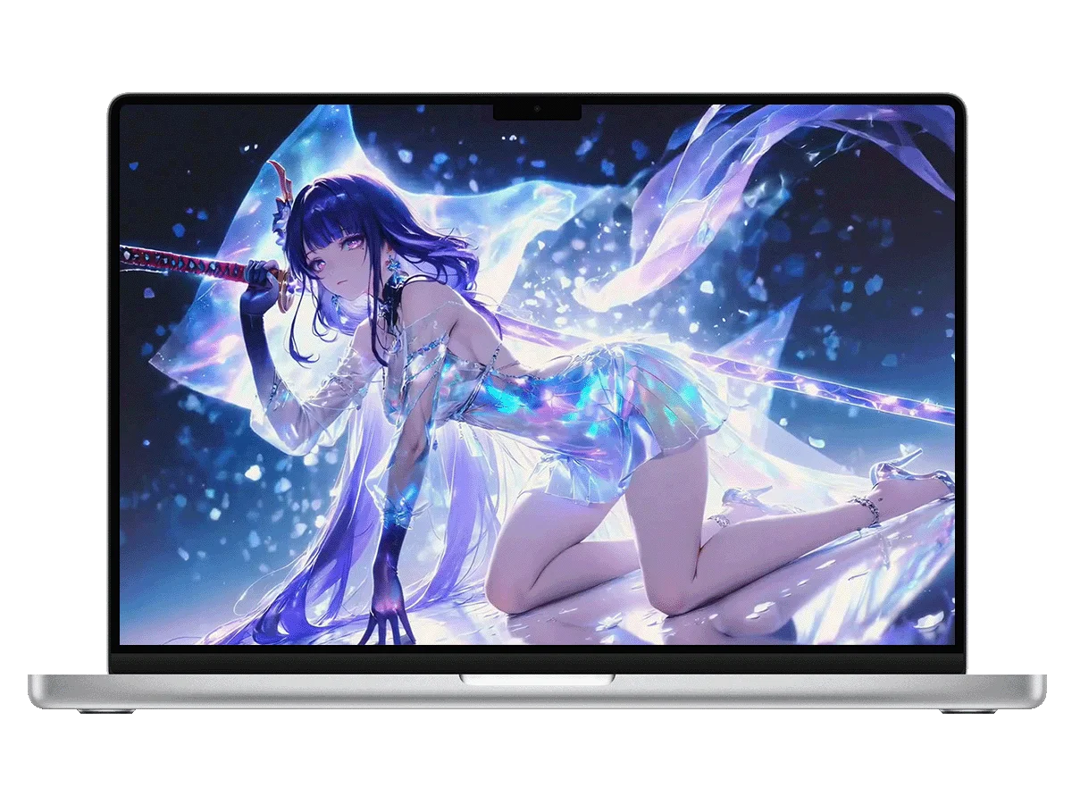 原神 雷电将军-光刃流华中的御姐之姿 电脑壁纸