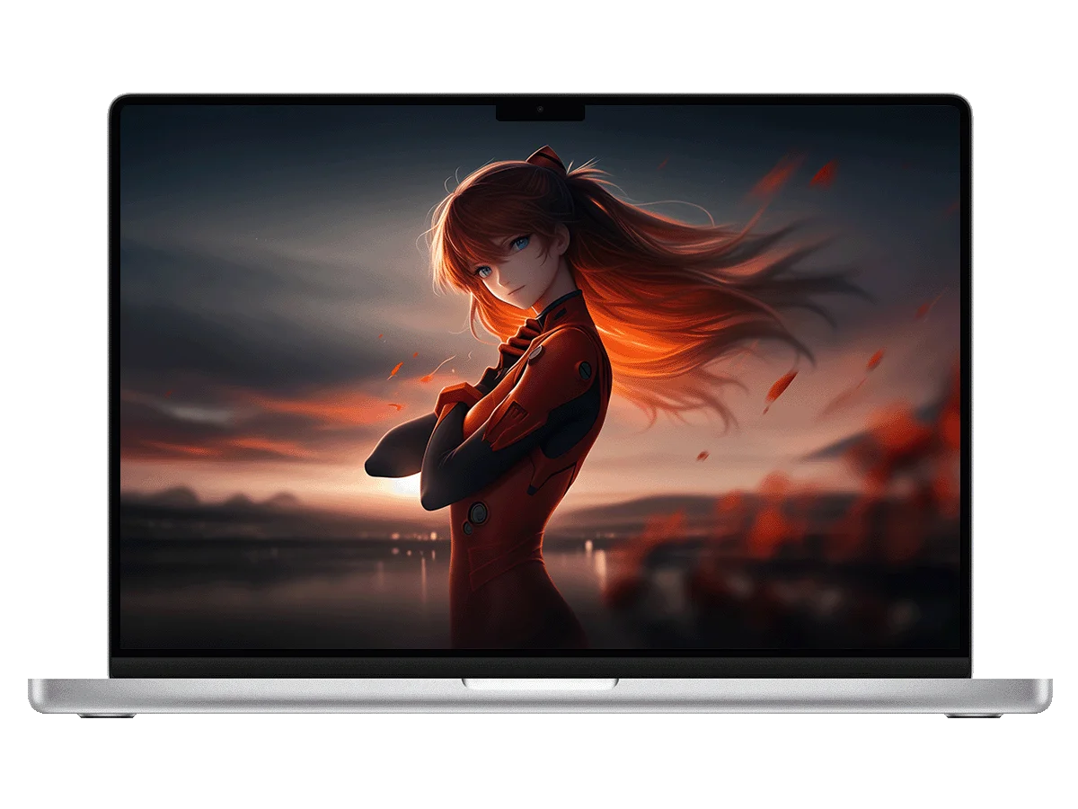 《新世纪福音战士》明日香-在黄昏景致里,尽显自信飒爽 电脑壁纸